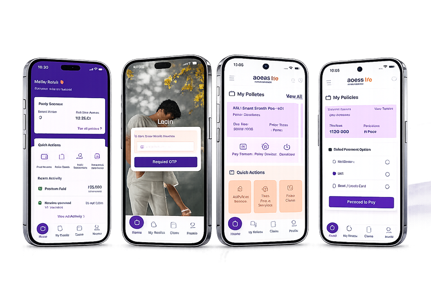AFLI mobile app screens